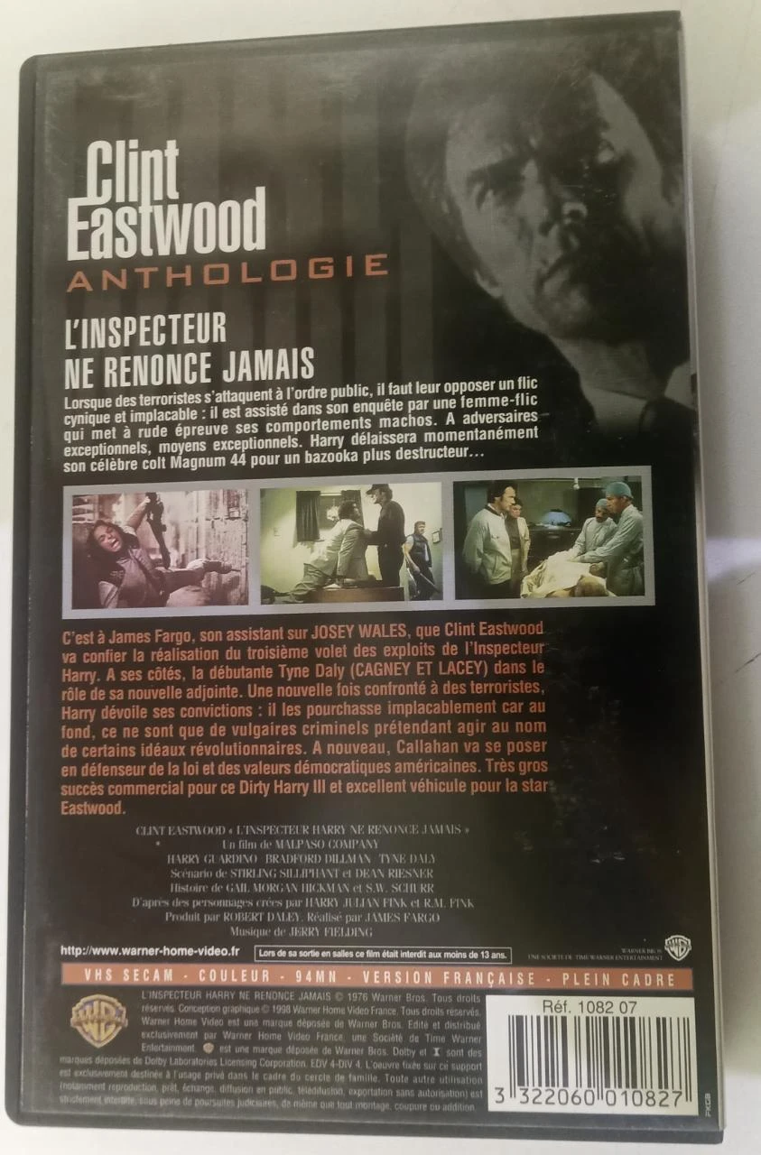 El Inspector nunca se rinde Clint Eastwood en VHS – photo 4